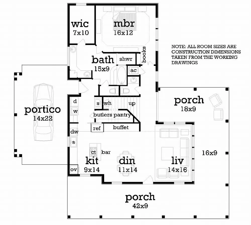 Main Level Floor Plan